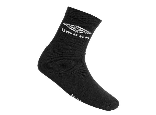 UMBRO Logo Sock 3Pk Sort/Hvit 30-34 Solide sokker med logo